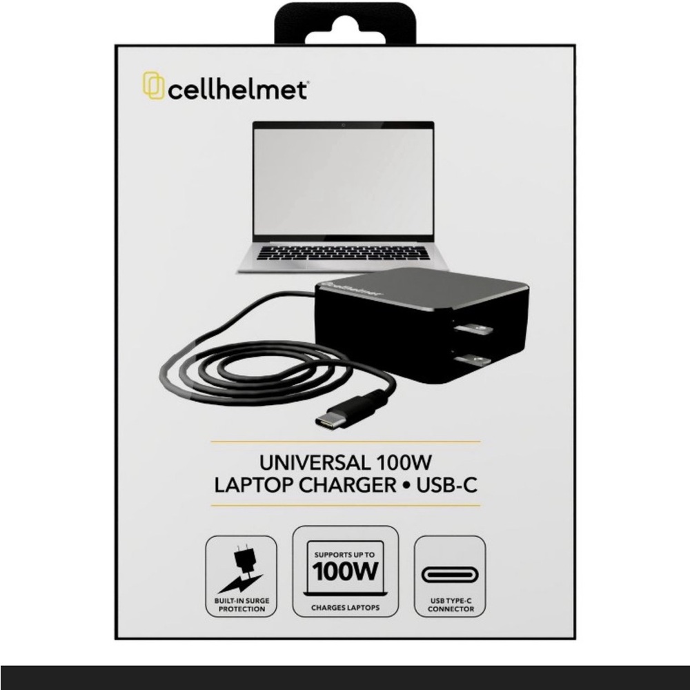 Cellhelmet Black Universal 100W USB-C Laptop Charger